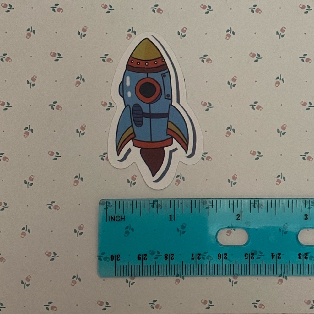 Spaceship Rocket Sticker - Picture 2 of 2